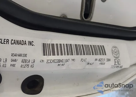 2011 Chrysler 300 Limited z USA, uszkodzony, nr VIN 2C3CA5CG9BH611647